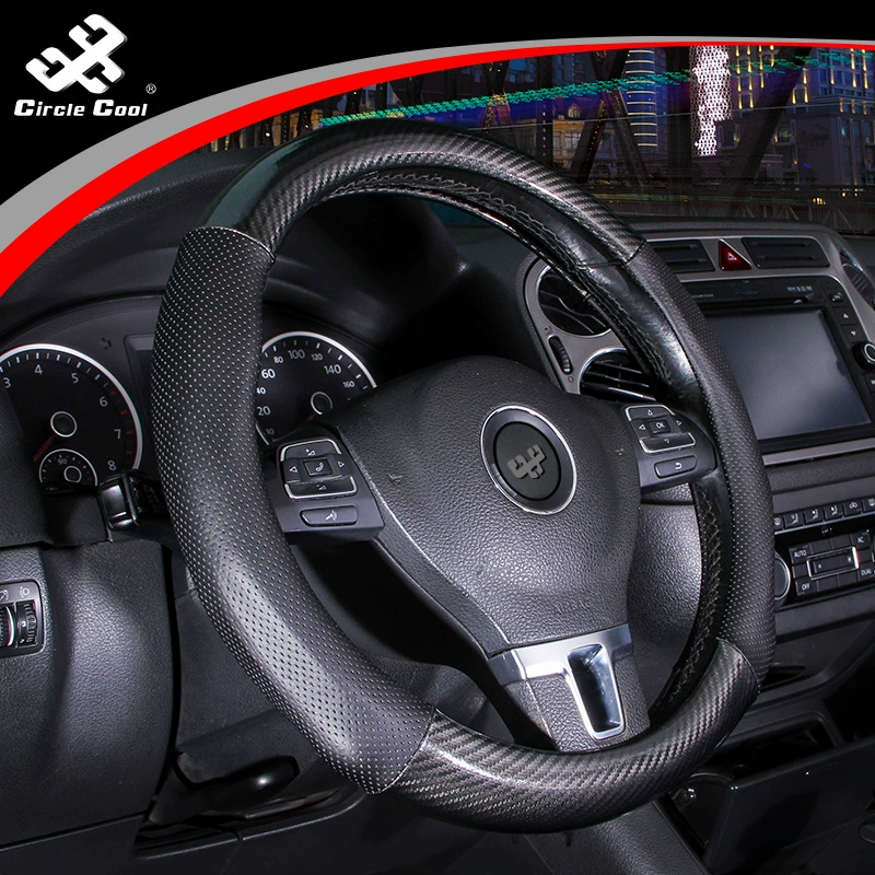 Крышка рулевого колеса автомобиля Souku Универсальная крышка ручки автомобиля кольцо в форме углеродного волокна без запаха шикарный модный Завод прямых продаж