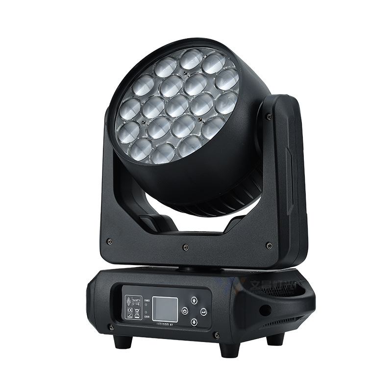 19 luces de cabeza mecedora teñidas con enfoque de 15W luces de cabeza mecedora LED cuatro en uno luces de escenario de rendimiento de barra de bodas