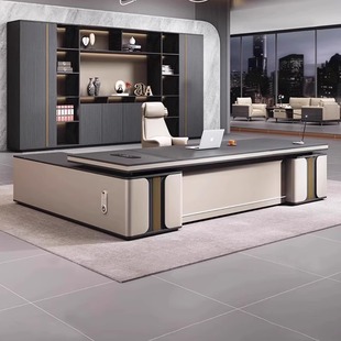 Boss Desk Office Desk Simple Modern Desk and Chair Combination President Desk Leadership Office Supervisor Manager Desk Executive Desk