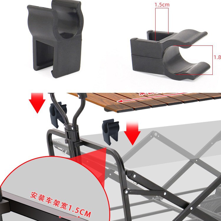 ✅ Accesorios de camping plegables al aire libre Pull Handle Push Conector Mesa Bolsa de almacenamiento Conexión de resorte de clip