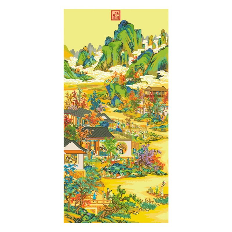 Mona lisa real punto de cruz yongzheng diciembre-septiembre crisantemo nuevo chino bordado vertical decoración