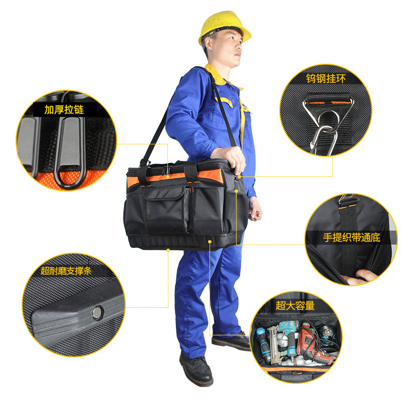 Pintado a Casa Grande multifuncional Oxford tela de reparación post-venta eléctrica bolsa de lona de hombro bolsa de herramientas de carro