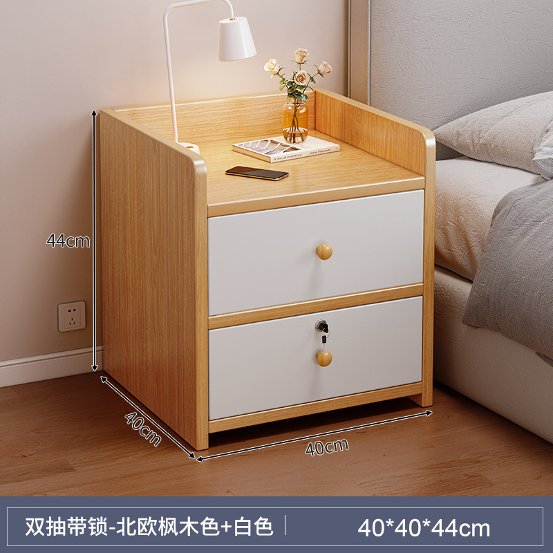 Mini meseta de cabezal de cama dormitorio doméstico 2025 estante de almacenamiento de alquiler pequeño gabinete de cabezal de cama simple