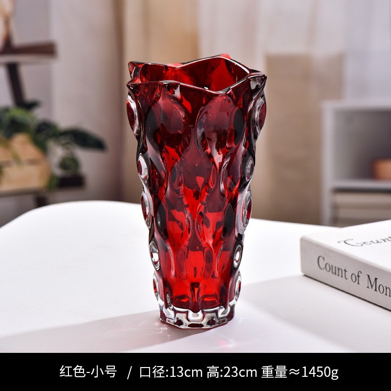 Nuevo jarrón de cristal transparente de agua de cristal cultivado Lilies Rose Decoración de escritorio de la sala de estar Decoración de alta calidad