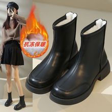 厚底雪地靴女毛皮一体2025新款冬季加绒加厚鞋子防水防滑外穿棉鞋