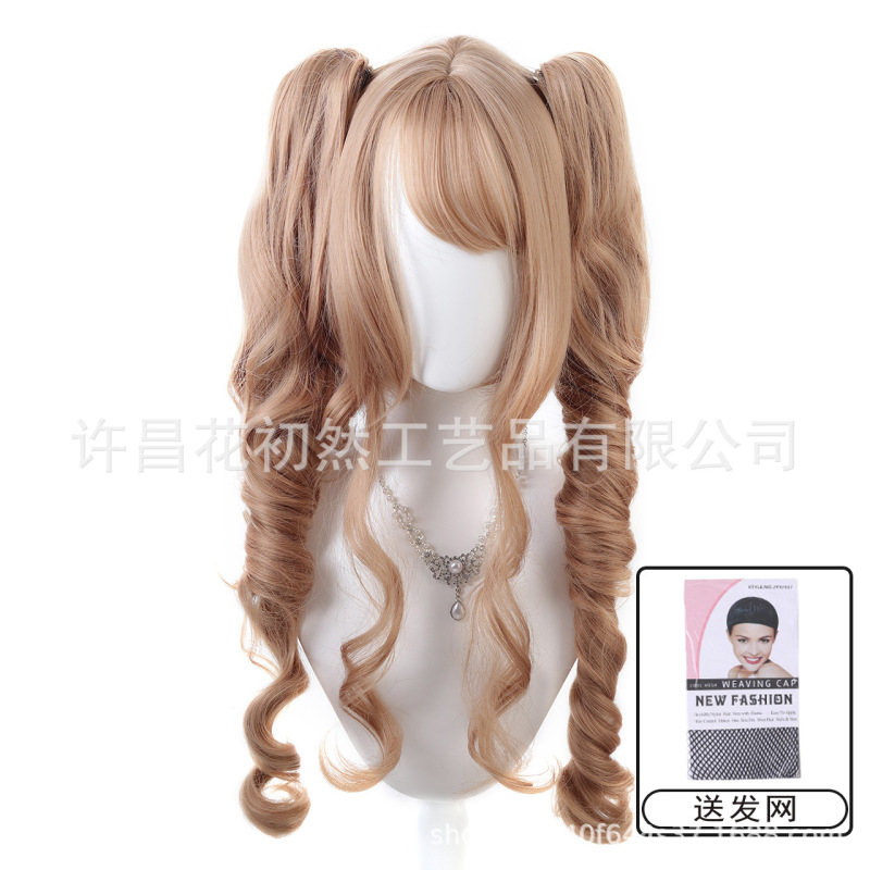 【乙女夢日記】ウィッグ 女性 ロング巻き毛 ダブルポニーテール 虎口クリップ ロリータ ゼノン 古代人形 全頭|undefined