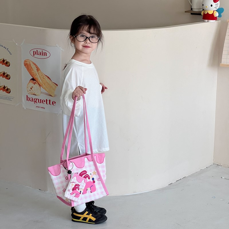 Bolsa de lona de dibujos animados japoneses 2025 nuevo bolso de gran capacidad para estudiantes de escuela primaria bolso de hombro para hombres y mujeres