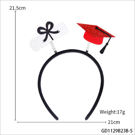 Europeo y americano temporada de graduación divertido cabeza hebilla doctor sombrero mini doctor diadema temporada de graduación decorativo tocado diadema