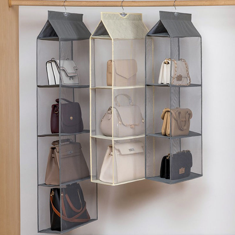 Bag Storage Artifact Hanging bag household wardrobe three-dimensional Hanging a leather bag Arrangement Fabric art dustproof Storage racks dormitory