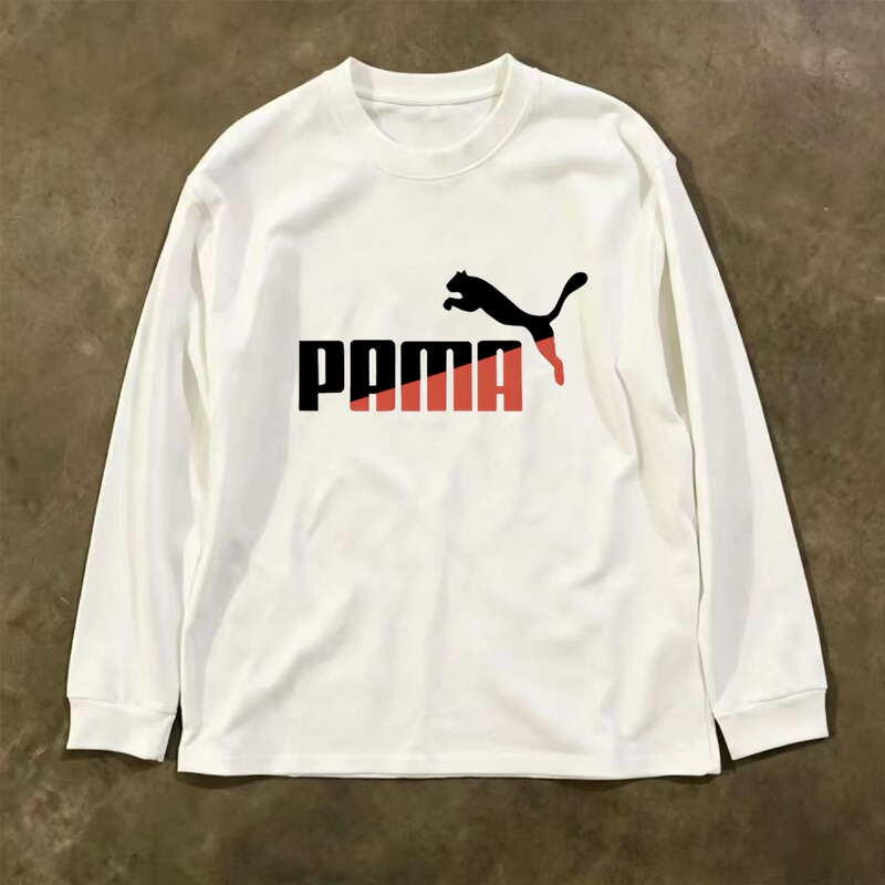 Men's loose-fit, trendy, and thickened T-shirt with a printed design, suitable for spring and autumn, for export Men's loose-fit, trendy, and thickened T-shirt with a printed design, suitable for spring and autumn, for export