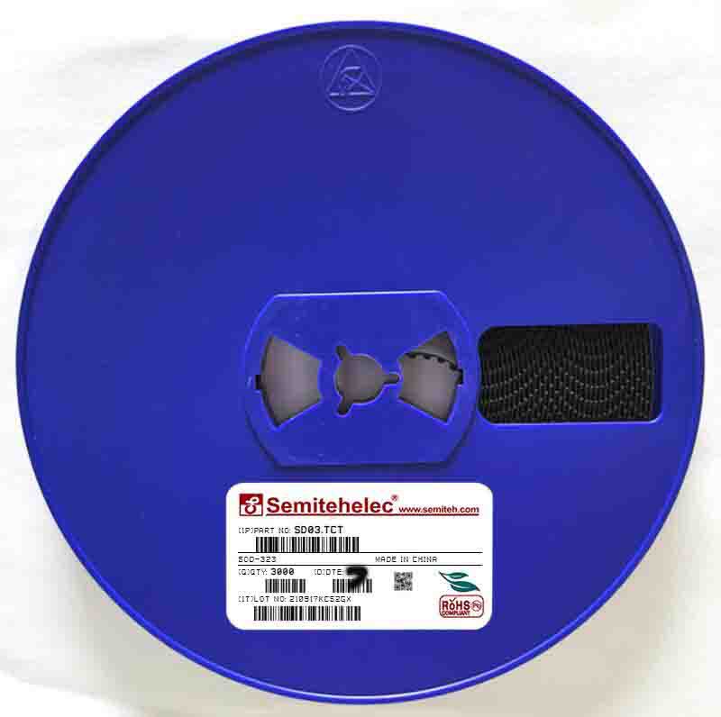 SD03.TCT ESD/TVS管 350W 3V 单向 SOD-323 SEMITEH 全新原装正品