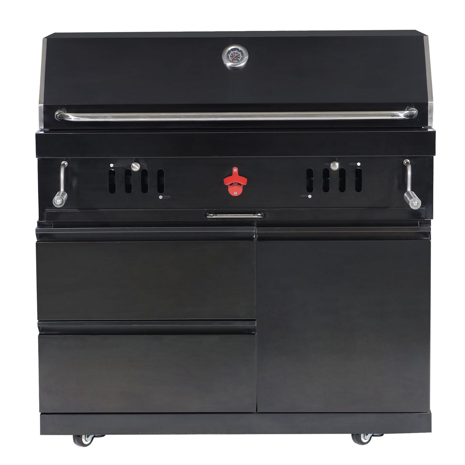 Artesanos al aire libre carbón incrustado horno de barbacoa 304 acero inoxidable carbón horno de barbacoa casa patio parrilla de barbacoa