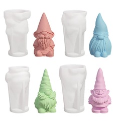 クリスマスの顔のない公仔のドワーフのシリカゲルの鋳型diyのドワーフの香薫のろうそくの鋳型の石膏の滴のゴムの鋳型