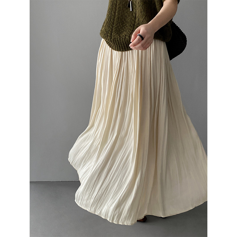Jiang Chi's "Dove Dress" - Vintage Crinkled Flowing Draped Long Dress for Women with a Lazy and Gentle Aura 81811 Jiang Chi's "Dove Dress" - Vintage Crinkled Flowing Draped Long Dress for Women with a Lazy and Gentle Aura 81811