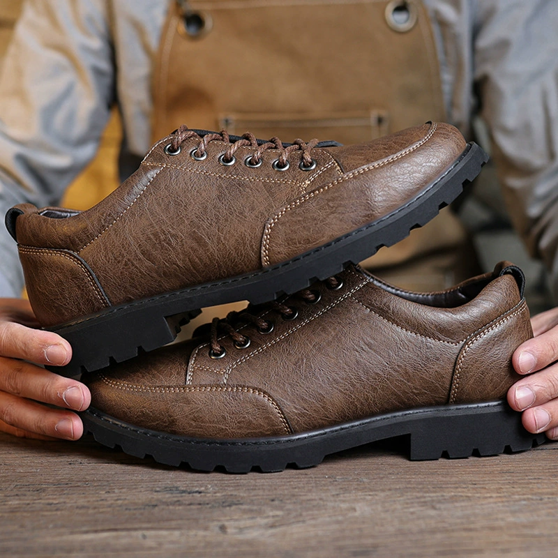 Трансграничная обувь мужская новая повседневная кожаная обувь Британская ретро обувь мужская обувь дикий модный ботинок Amazon взрывная рабочая обувь