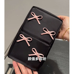 韓国insデザイン化粧バッグかわいい蝶ネクタイ収納バッグ大容量スキンケア品寮洗面バッグ女