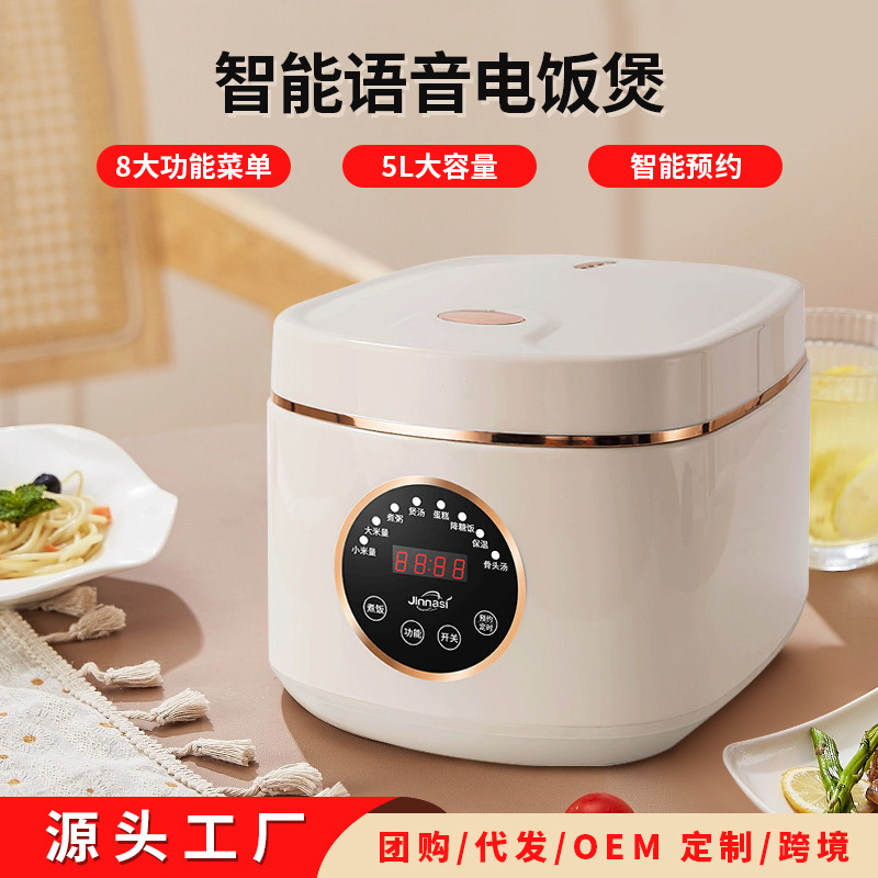 밥솥 8 ~ 10 명 5 리터 가구 대용량 지능형 예약 다기능 비 스틱 밥솥 선물 도매