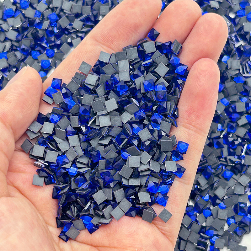 Diamante de cristal cuadrado de fondo plano DIY teléfono móvil manicura diamante plano accesorios de ropa diamante en caliente joyería diamante de imitación al por mayor