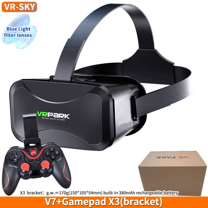 Популярные очки VRPARK Android виртуальная игра панорамная 3D кросс-бордер шлем BOX для мобильного телефона HD всё-в-одном VRV7