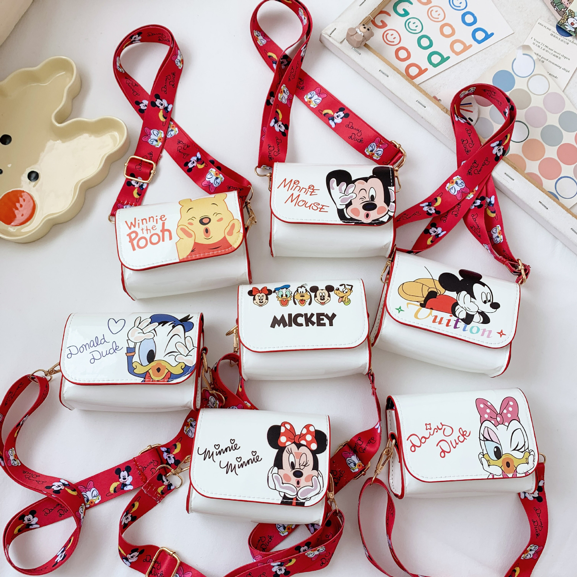 Children's Crossbody Single-Shoulder Coin Purse New Style 2026 Fashionable Fresh Sweet Cartoon Girl Clothing Accessories Small Square Bag