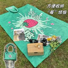 牛津布野餐垫加厚防潮户外便携防水露营折叠棉提手睡垫野餐垫定制