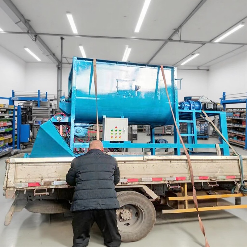 双轴无重力卧式混合机 不锈钢肥料搅拌罐 新型干粉连续搅拌机厂家