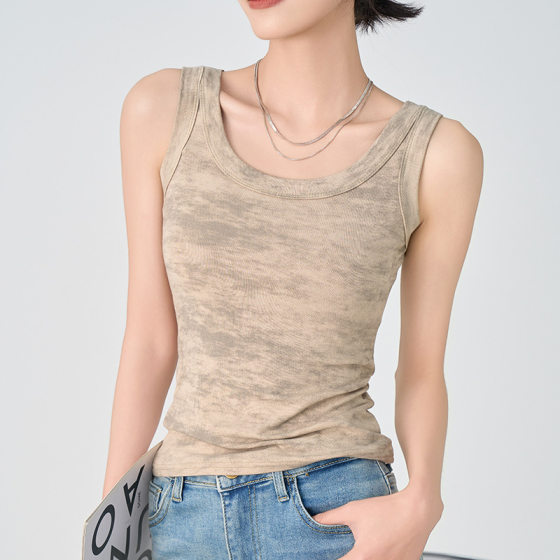 H352 Vest Camisole Base Outer Wear Inner Top T-Shirt Summer Slimming All-match Blade Watermark Sleeveless Women