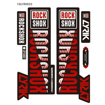 Hot 2018 LYRIK ROCK-SHOX Mountain Bike Fork Sticker Rockshox Decal (Body sticker) - 01