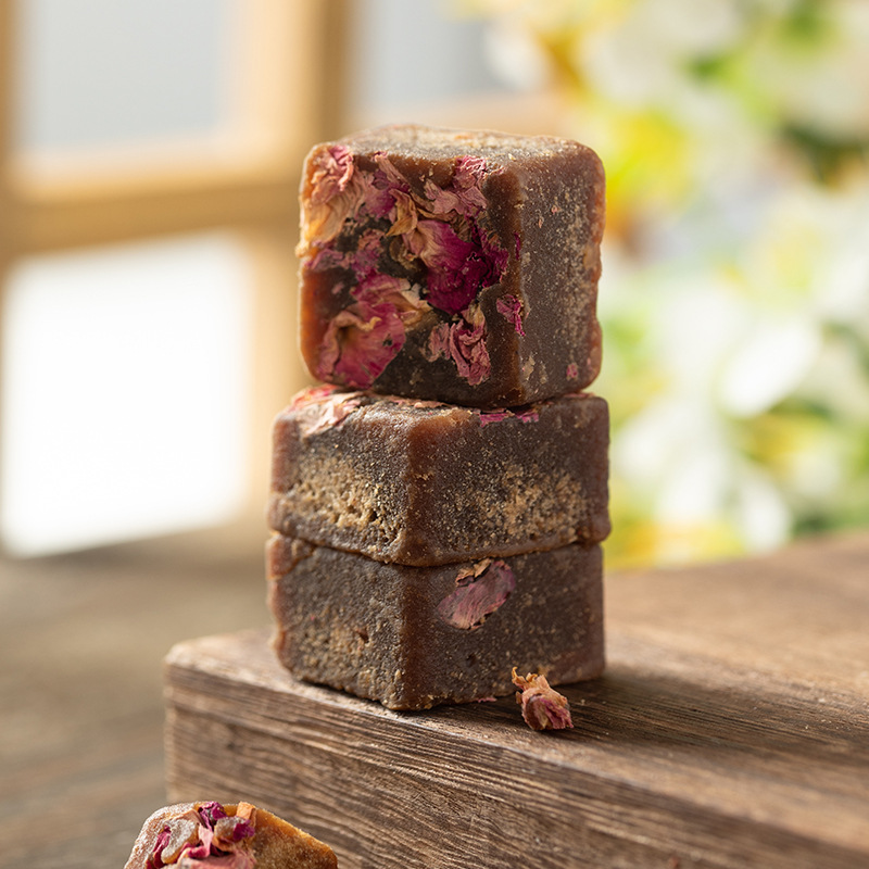 Yan Zhi Fang Red Sugar Wholesale Rose Red Sugar Ancient Method Old Red Sugar Blocks Aunt's Menstrual Period Sugar Blocks Independent Packaging