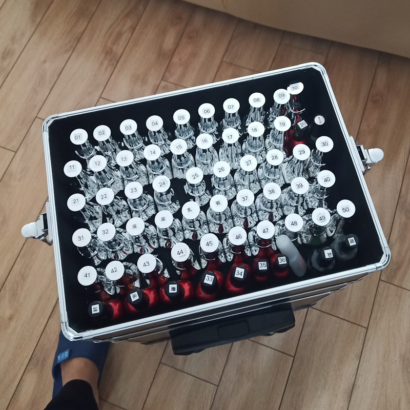Estuche de cosméticos, barra de tracción, portátil multicapa de gran capacidad, talón profesional, talón de maquillaje, caja de herramientas de tatuaje de uñas para pestañas