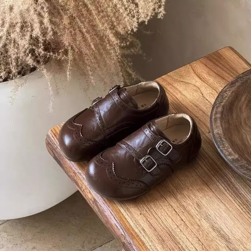 Zapatos de cuero para niñas 2026 primavera nuevo estilo británico con suela suave zapatos de boccane para bebés zapatos negros zapatos para niños image 4