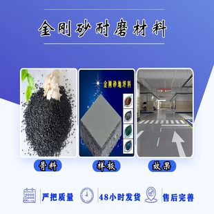 Emery Floor Material, Wear-Resistant Powder, Factory Floor Hardener Material, Impact-Resistant Bone Material, Bright Black Diamond Sand