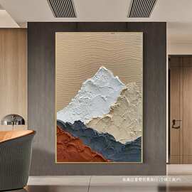 沙发背景墙装饰画客厅走道莫兰迪挂画现代玄关落地高档抽象大画