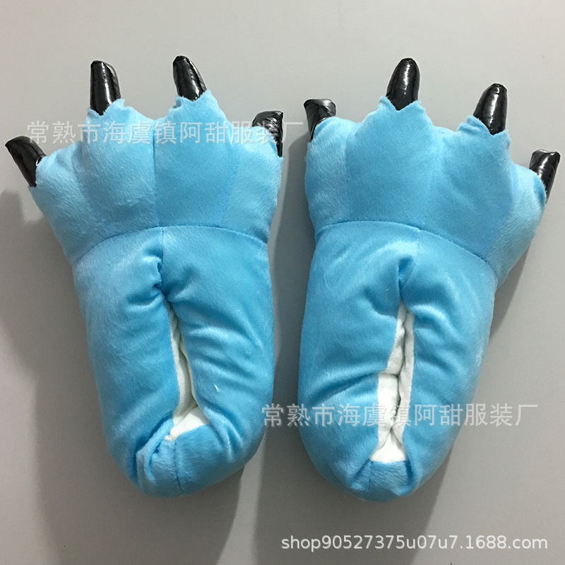 冬用ワンピースパジャマ、お揃いの足靴、スティッチ恐竜動物お揃い靴、ワンピース足靴、フランネルシューズ|undefined