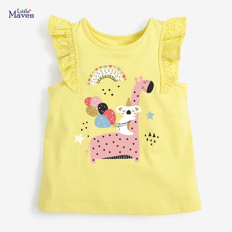 Little maven girls t-shirt European and...