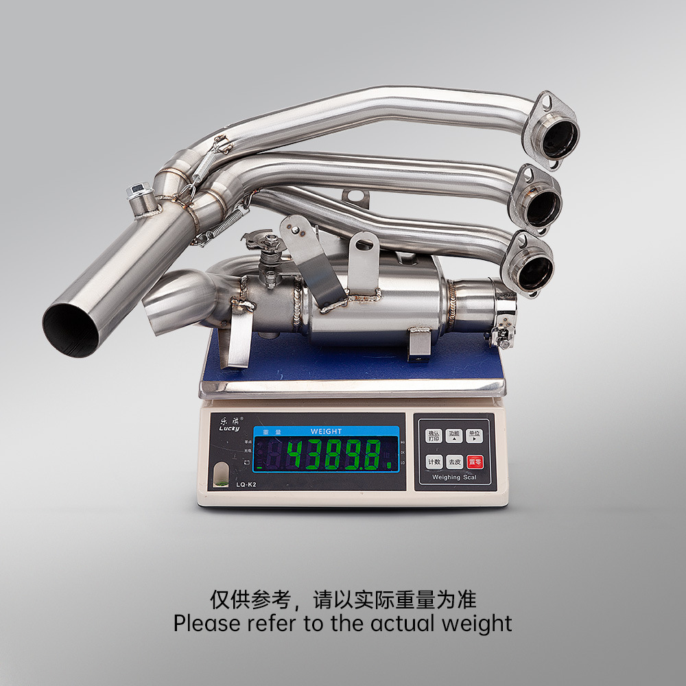 Chunfeng 675Sr-R Dual-Channel Valve Box Front Exhaust Pipe Motorcycle 675Sr Exhaust Modification
