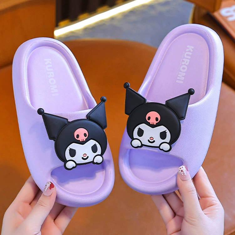 Детские тапочки родитель-ребенок Подлинная Санрику Мультфильм Холодные тапочки Крытый Нескользящие eva Дети Куроми Лето