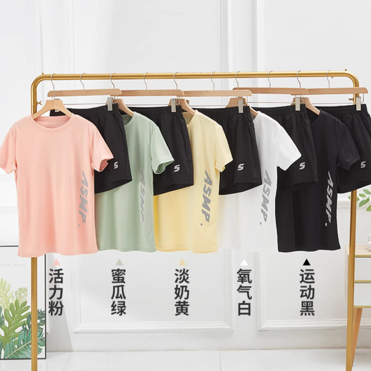Summer Quick-drying Sports suit Women's 2025 Summer Breathable Outdoor Running Korean Short-sleeved Shorts Casual suit