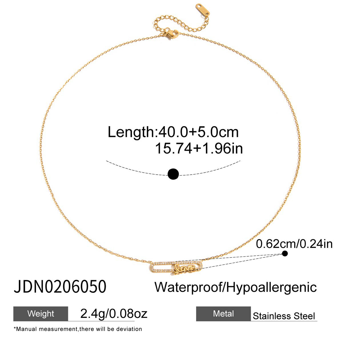 Wanxing Europa y los Estados Unidos diamante AMOR accesorios de collar de letras mujeres 18K joyas de acero inoxidable lujoso diseño de joyas transfronterizas