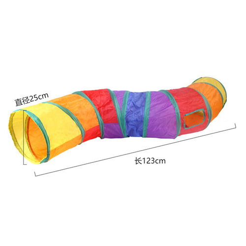 Cross-border pet cat tunnel, cat rainbow channel, interactive drill bucket, foldable cat toy stick, special pet cat tunnel