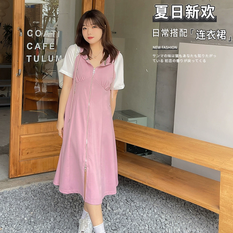 Enoch Plus size Женская 200 кг длинная юбка с капюшоном в спортивном стиле на талии Стройное платье в клетку 210224