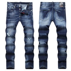 新商品スポットDSQ潮牌対外貿易青破洞シンプル男性街潮かっこいい弾力修身ジーンズ男
