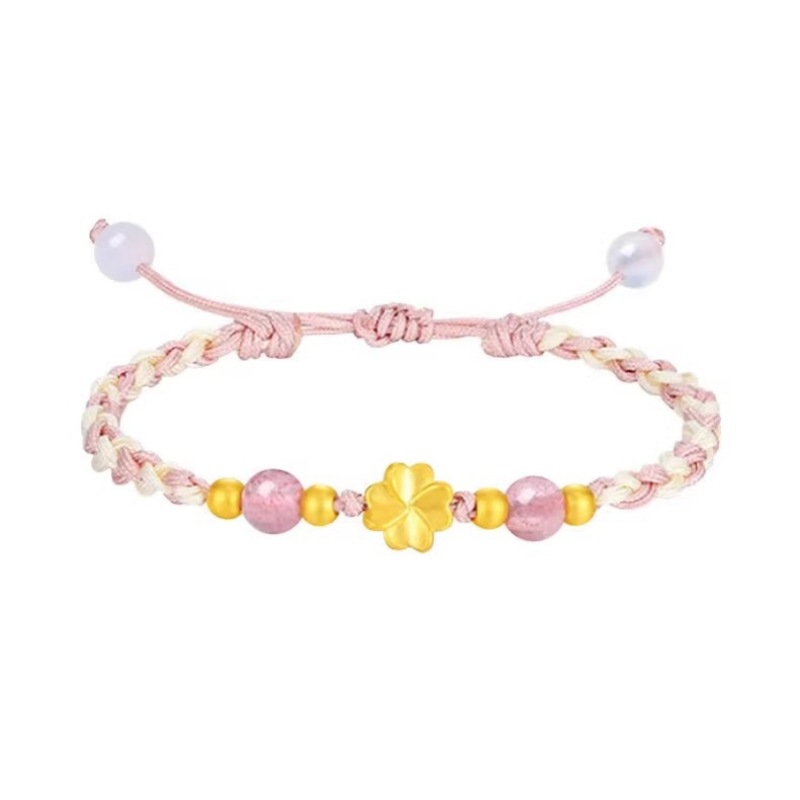 네잎 클로버(라이트 버전) + 금구슬 4개