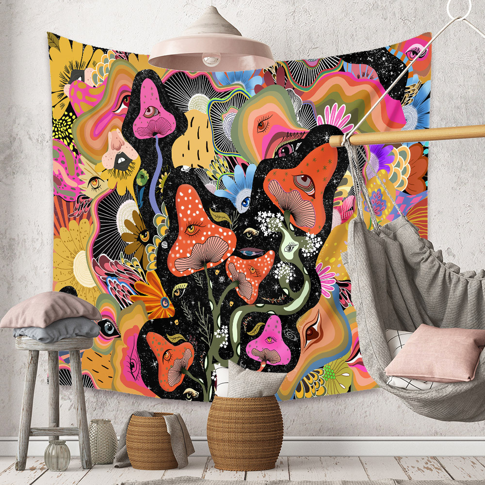 Bohemian Style Bunte Pilze Printed Tapisserie Großhandel Nihaojewelry display picture 223