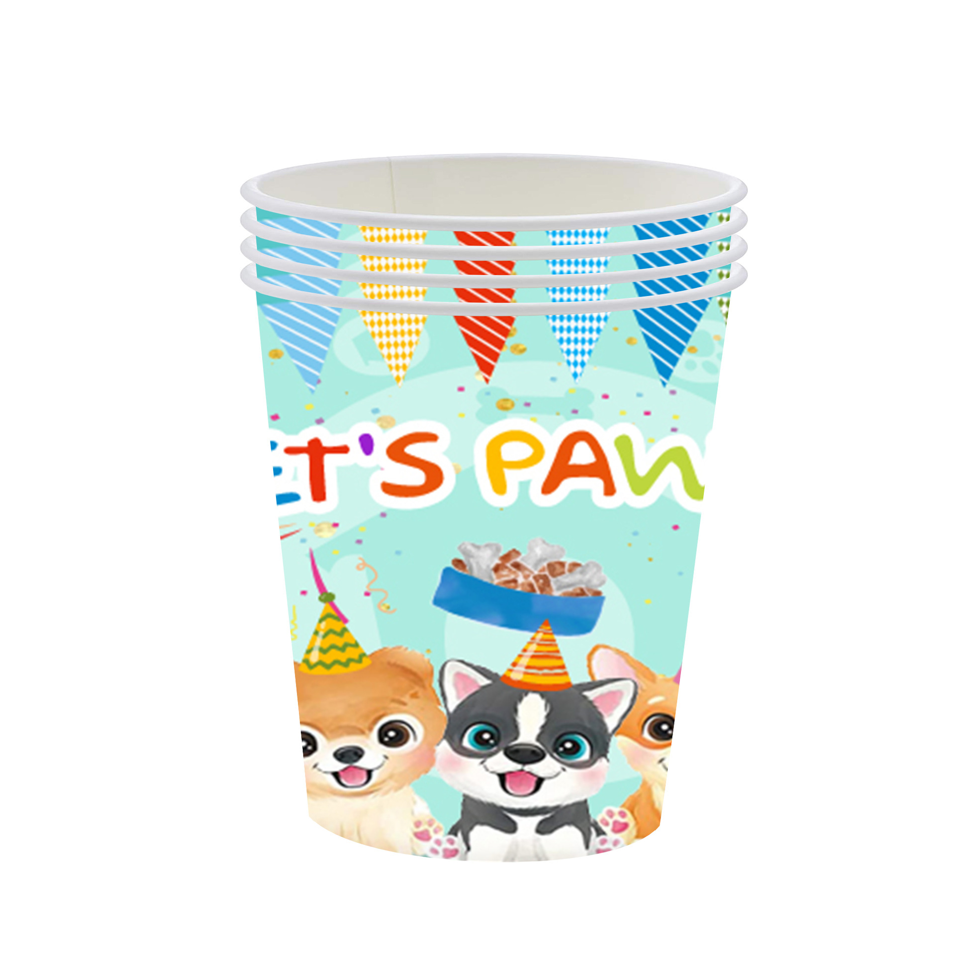 Fondo de pantalla de fiesta con tema de perro azul lindo animal de dibujos animados fiesta de cumpleaños decoración vajilla de mantel de Amazon