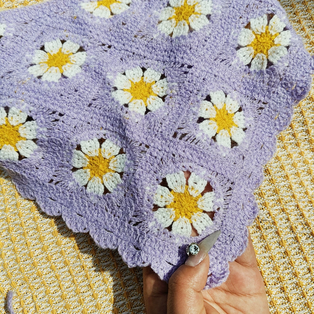  knitted headband, scarf for photo sessions, internet celebrity, flowered