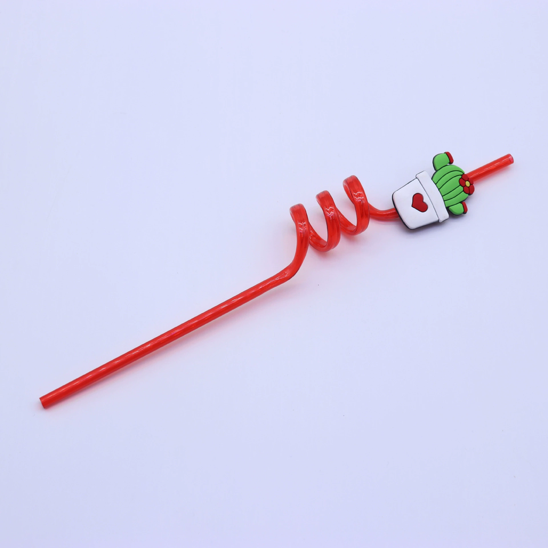 Plastic cartoon cute straw PVC, cactus
