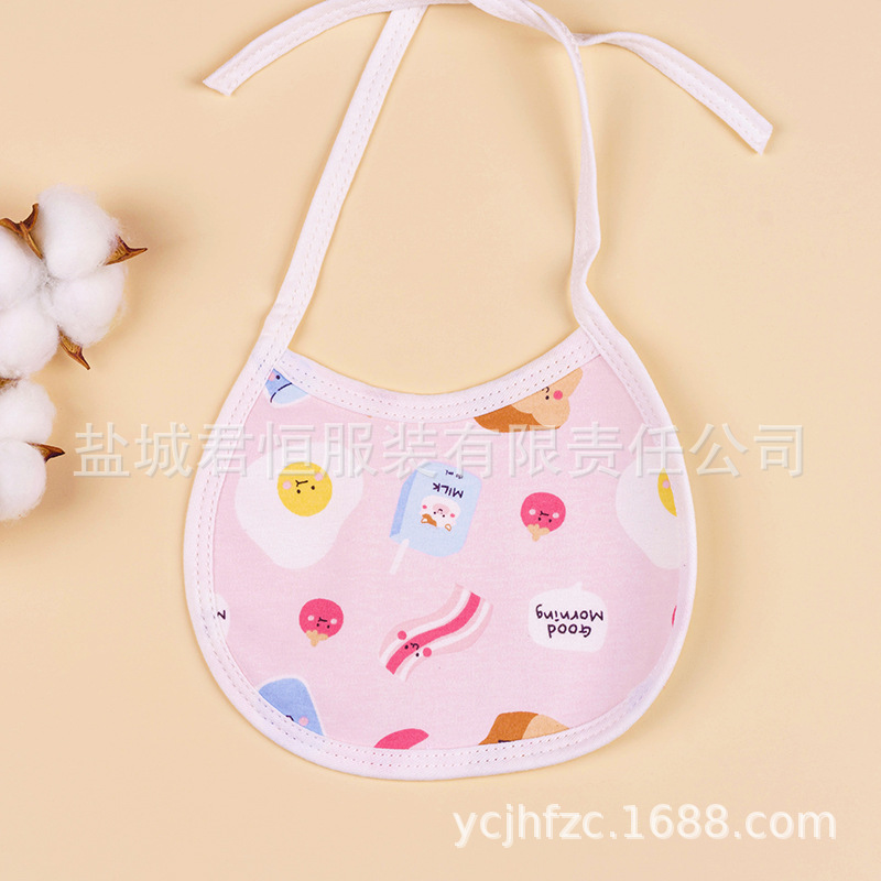 Bebé con cordones a prueba de agua babero recién nacido suministros bebé con cordones bebé babero de algodón