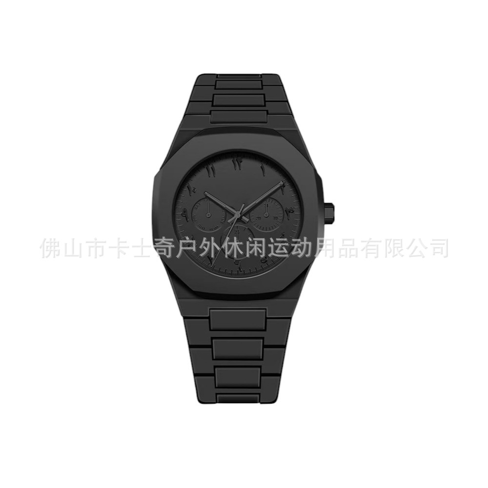 Cs008-new black three-eye naked watch
