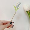 Metal Chinese hairpin with tassels from pearl, cheongsam, hair accessory, orchid, "fish tail" cut